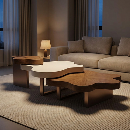 Raffine coffee table, lit at night