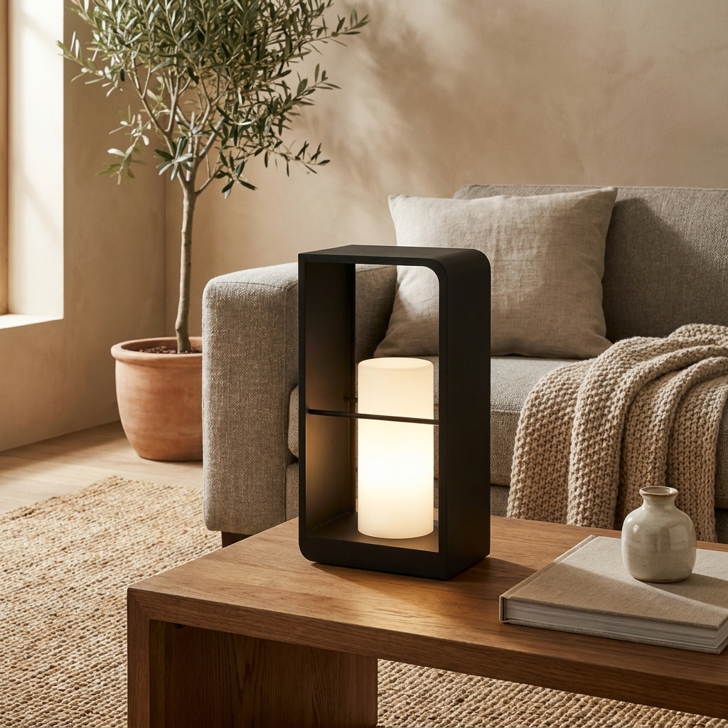 Halcyon Lantern styled on a terrace patio
