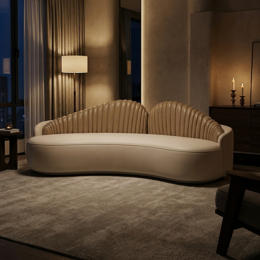Cosima sofa, lit at night