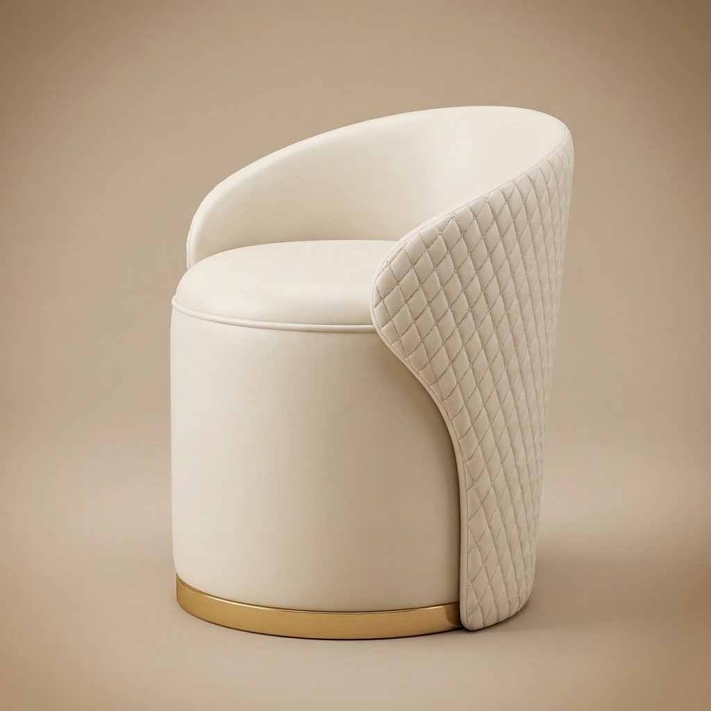 Vivian vanity stool, taupe