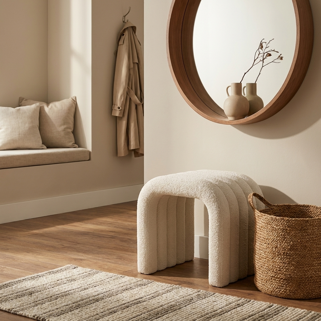 Cleo Arch Stool - Lifestyle Entryway