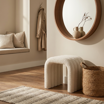 Cleo Arch Stool - Lifestyle Entryway