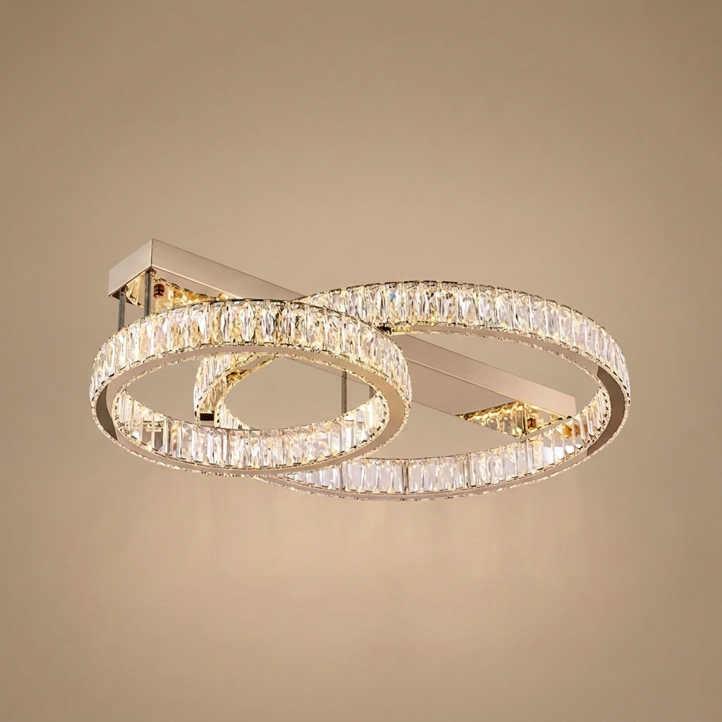 Selby flush ceiling light, circle large