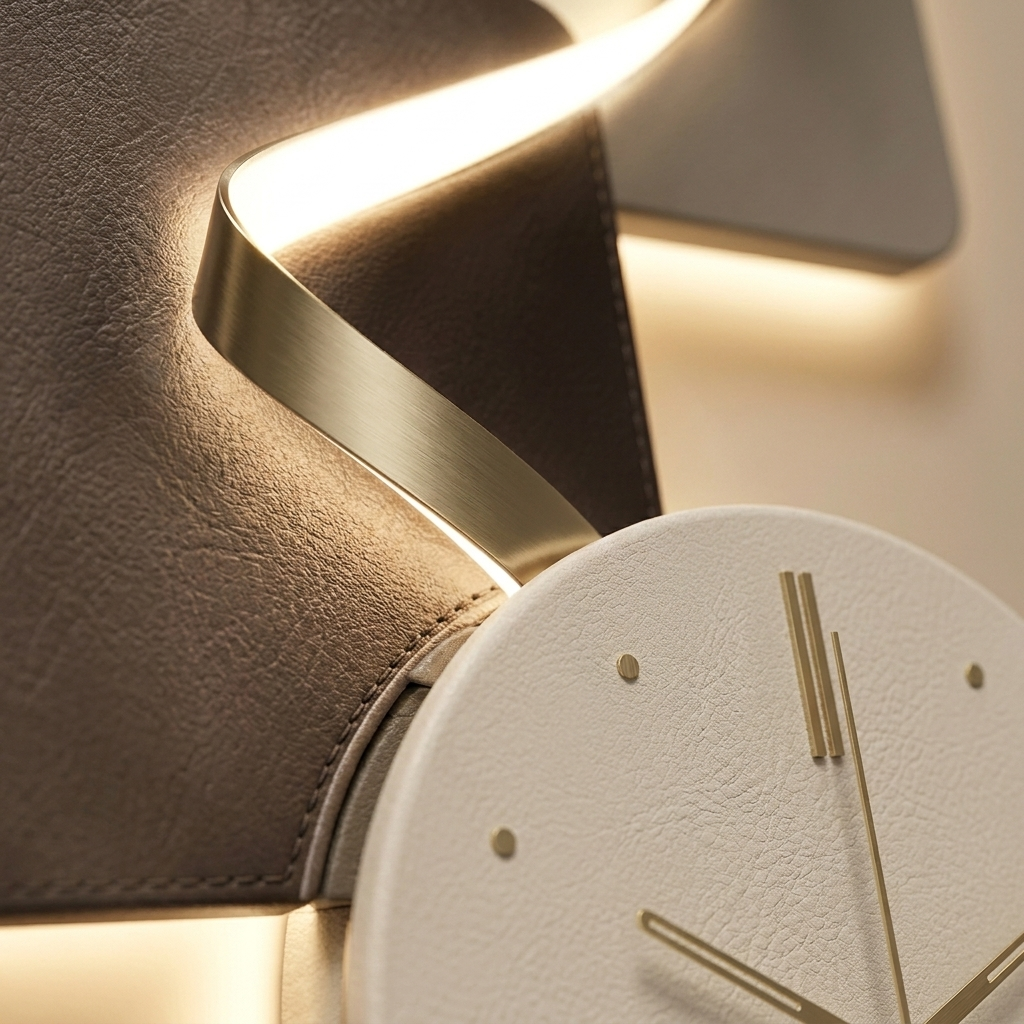 Ciran backlit wall clock, detail