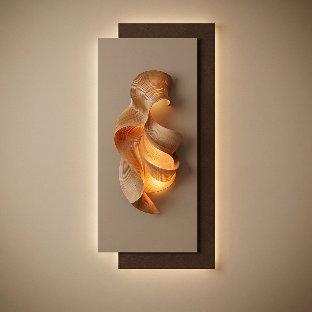Dune backlit wall art panel, style b