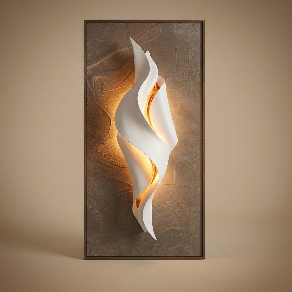 Finch backlit wall art panel, style c