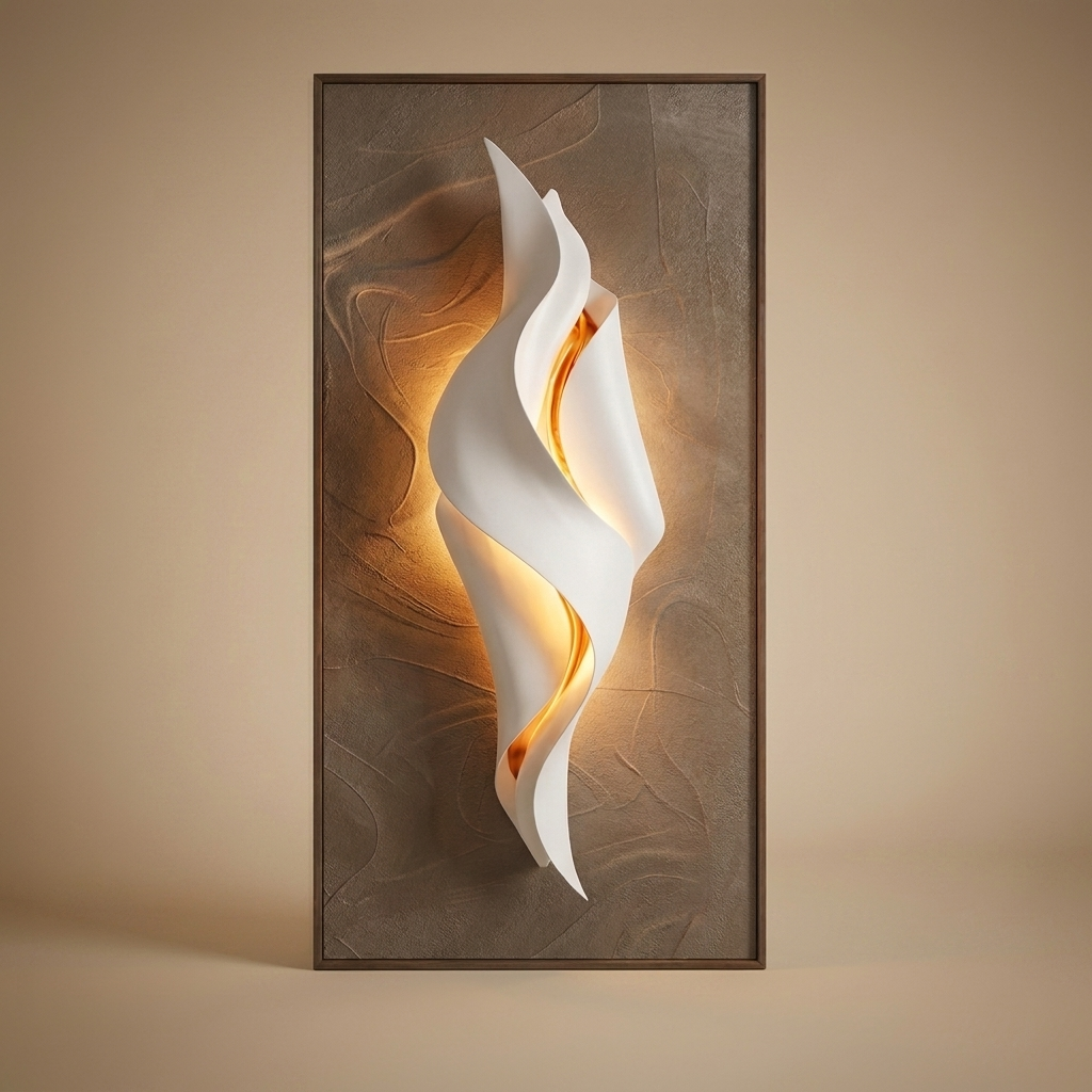 Finch backlit wall art panel, style e