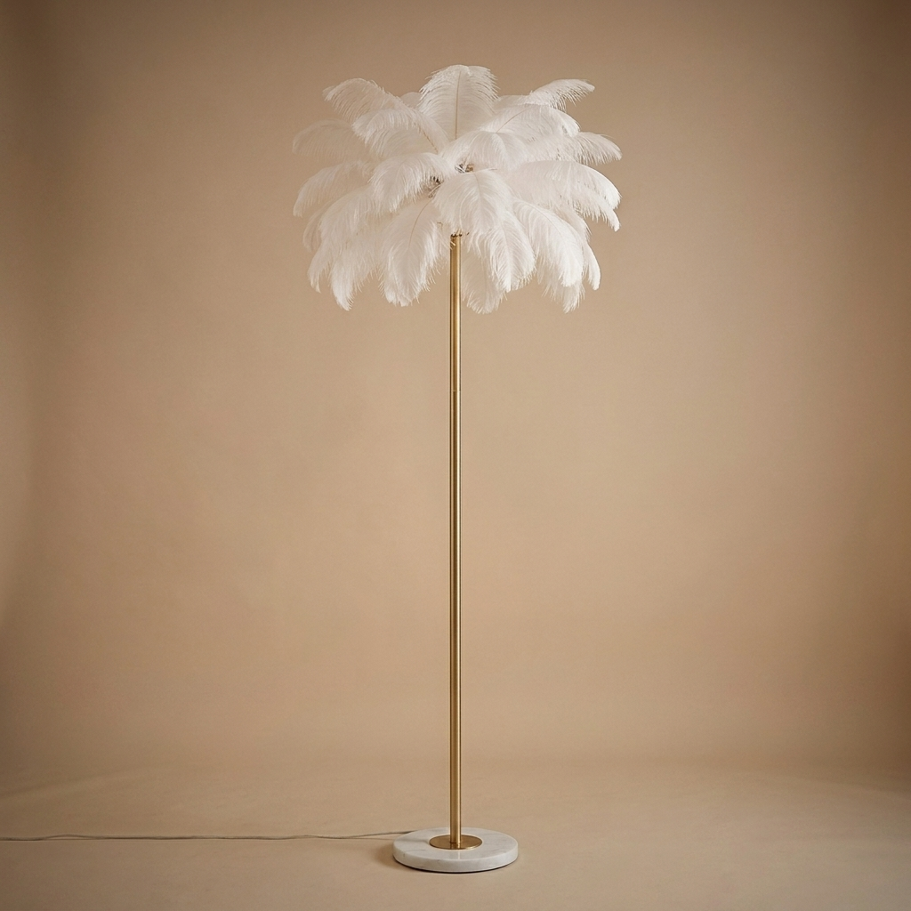 Pluma floor lamp, white medium
