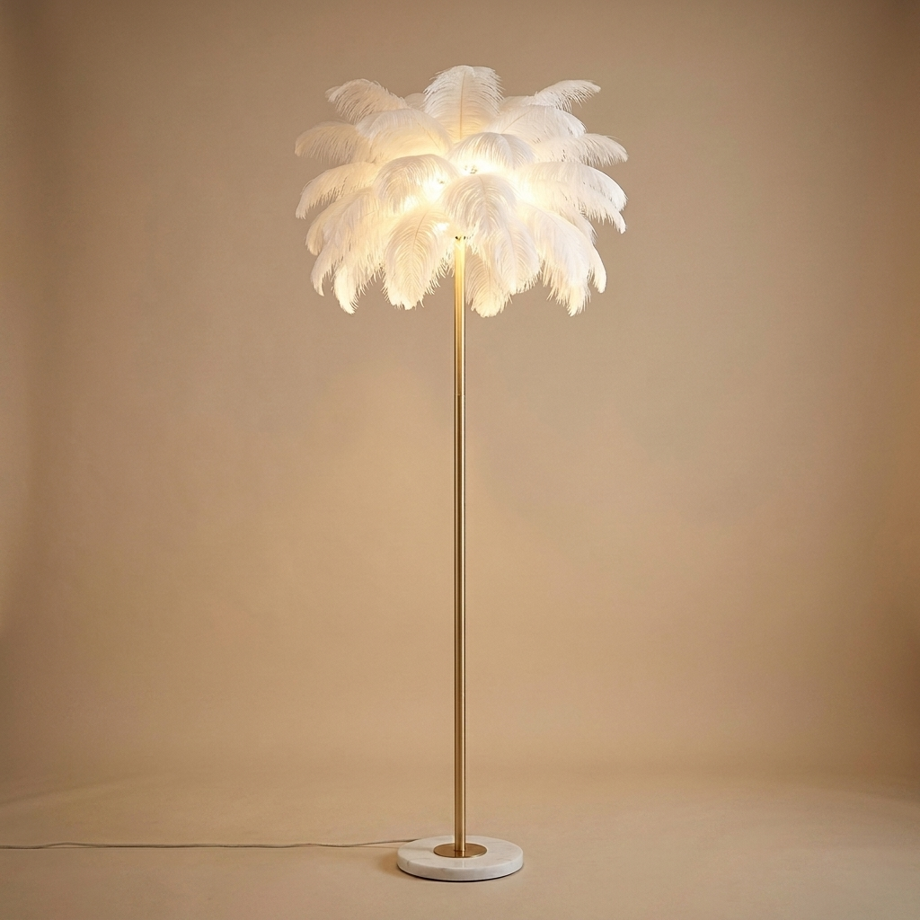 Pluma floor lamp, pink medium