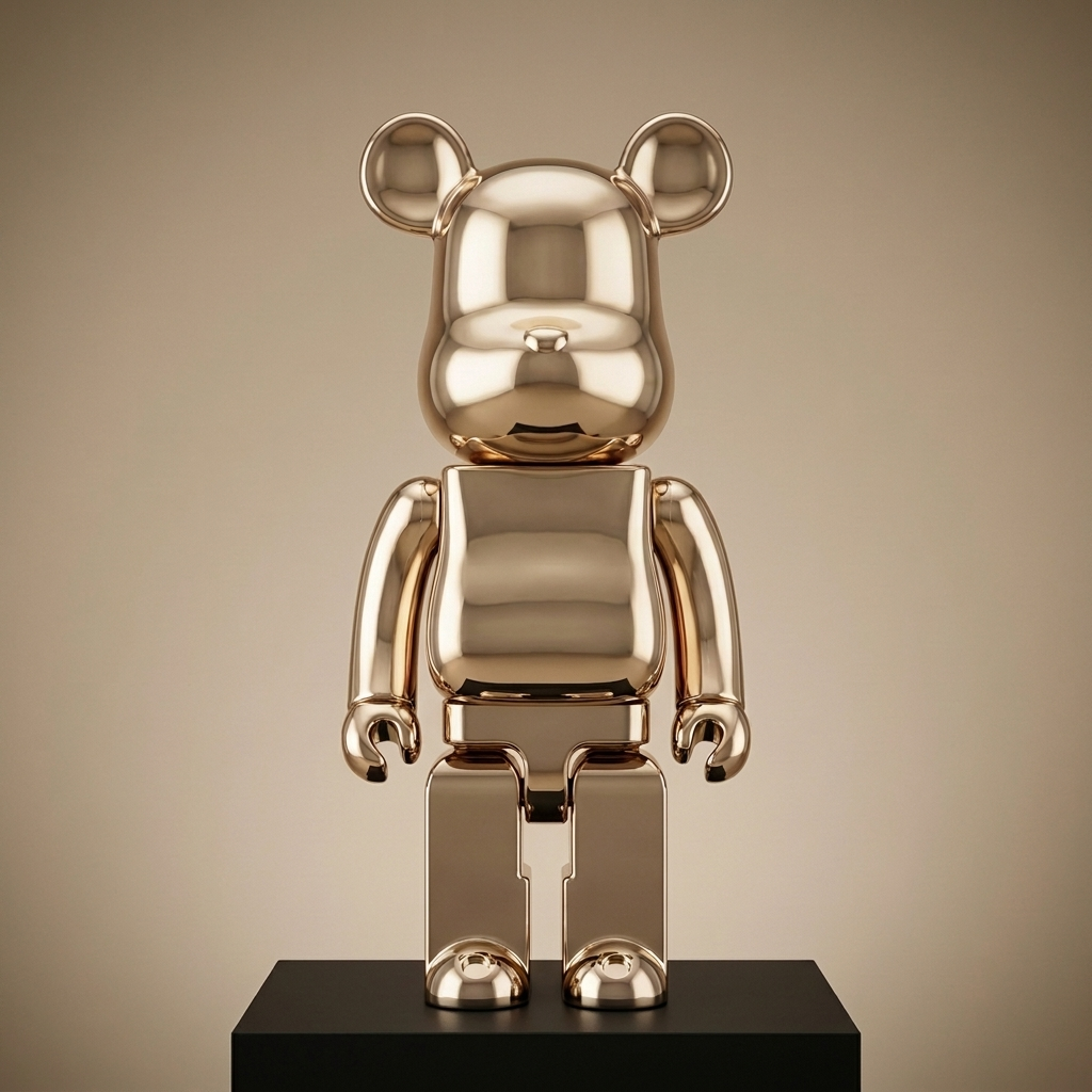 Kodiak sculpture, silver