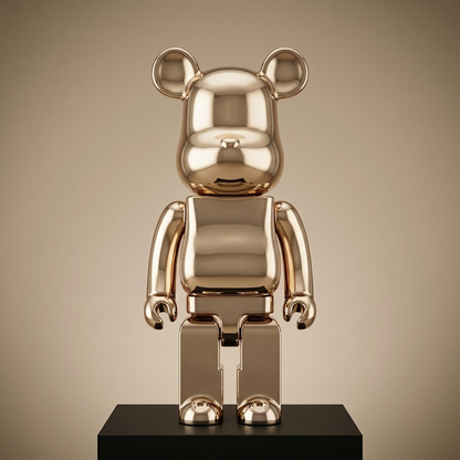 Kodiak sculpture, silver