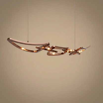 Calix Linear Chandelier - sculptural silhouette