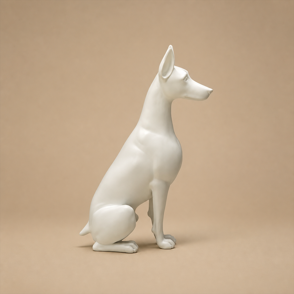 Rufus dog figurine, ivory