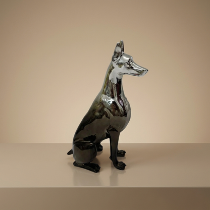 Rufus dog figurine, graphite