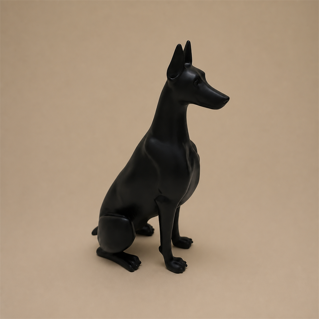 Rufus dog figurine, matte black