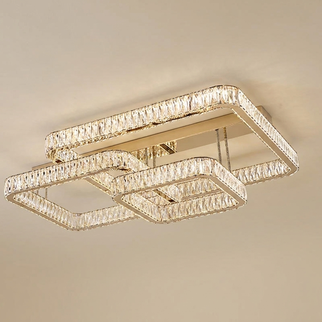 Selby flush ceiling light, square