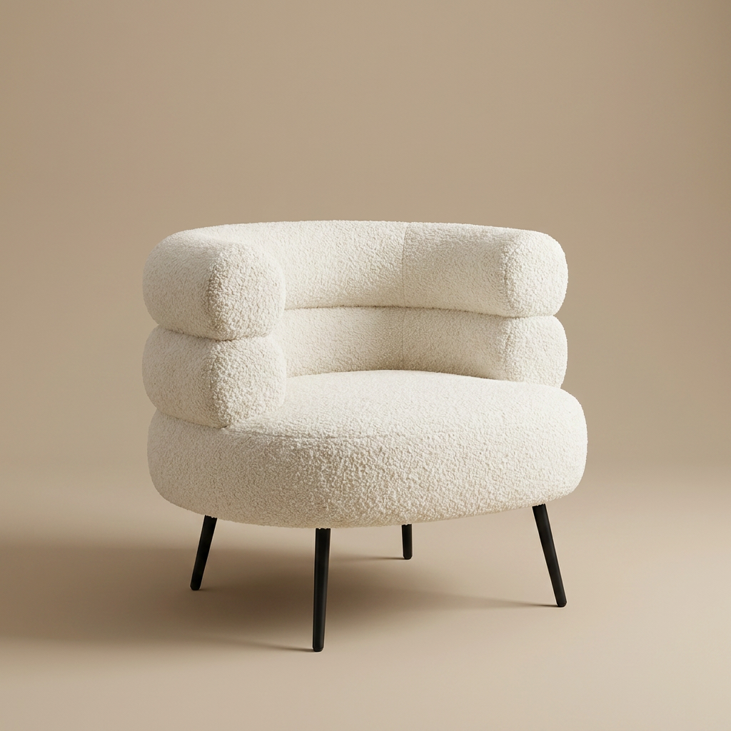 Seren vanity stool, ivory