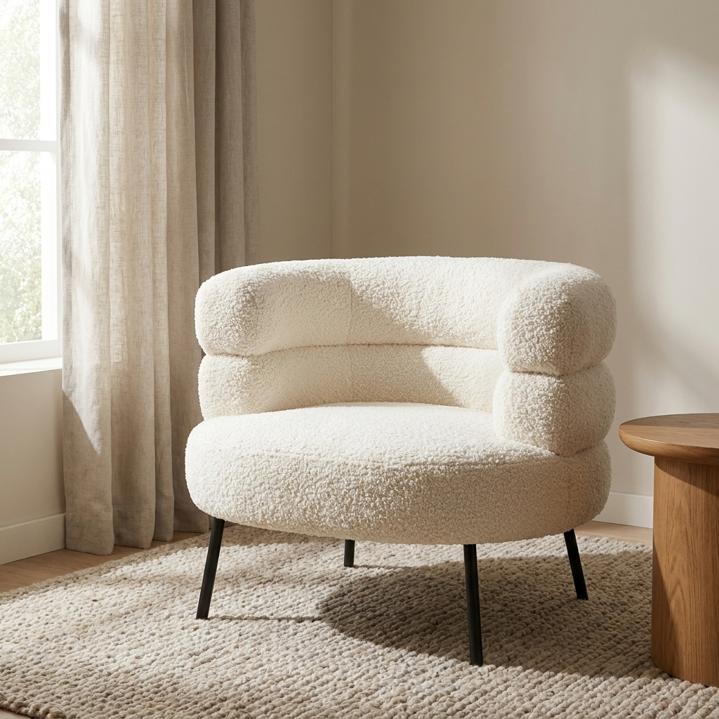 Seren vanity stool styled in a reading corner