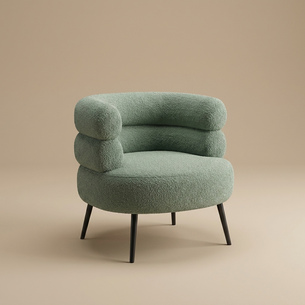 Seren vanity stool, sage