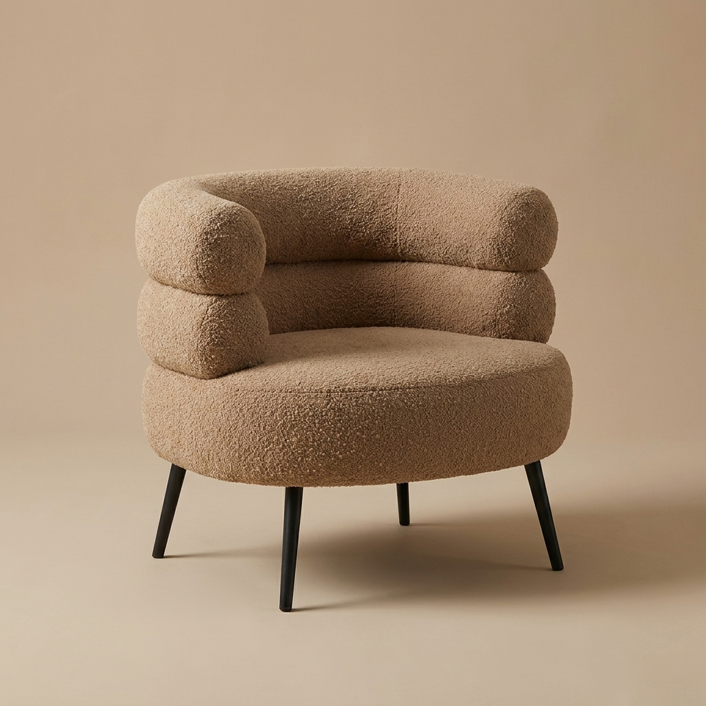 Seren vanity stool, taupe