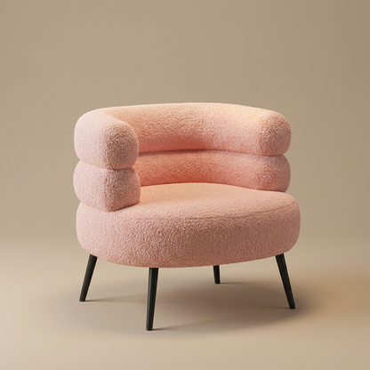 Seren vanity stool, blush