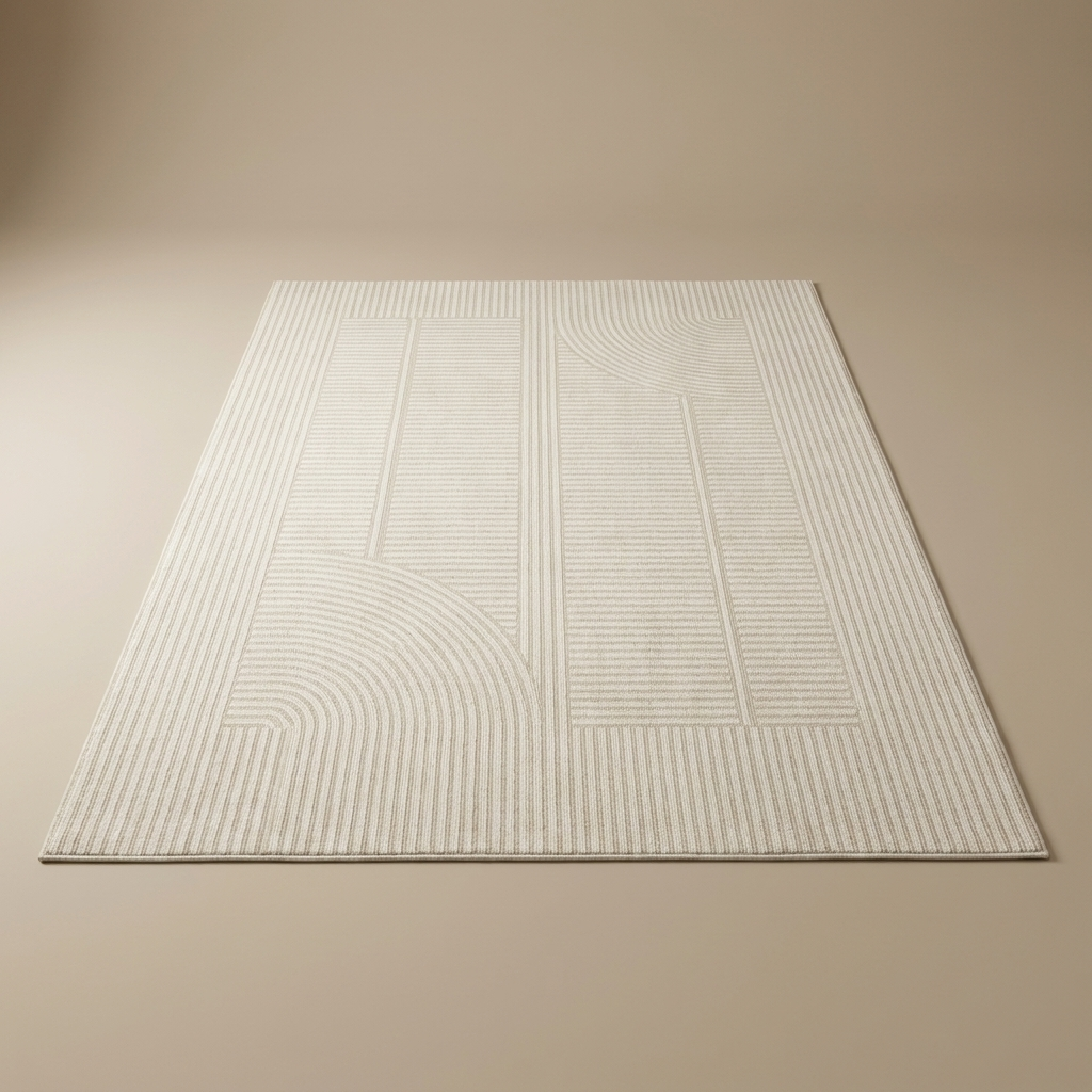 Serene Stripe Rug — Ivory