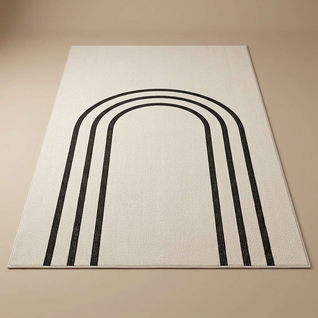 Serene Stripe Rug — Charcoal