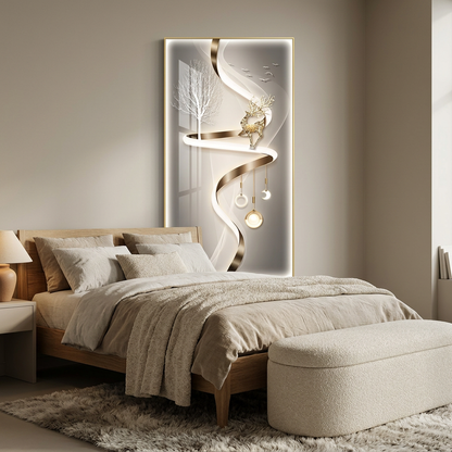 Sienna wall art styled in a bedroom