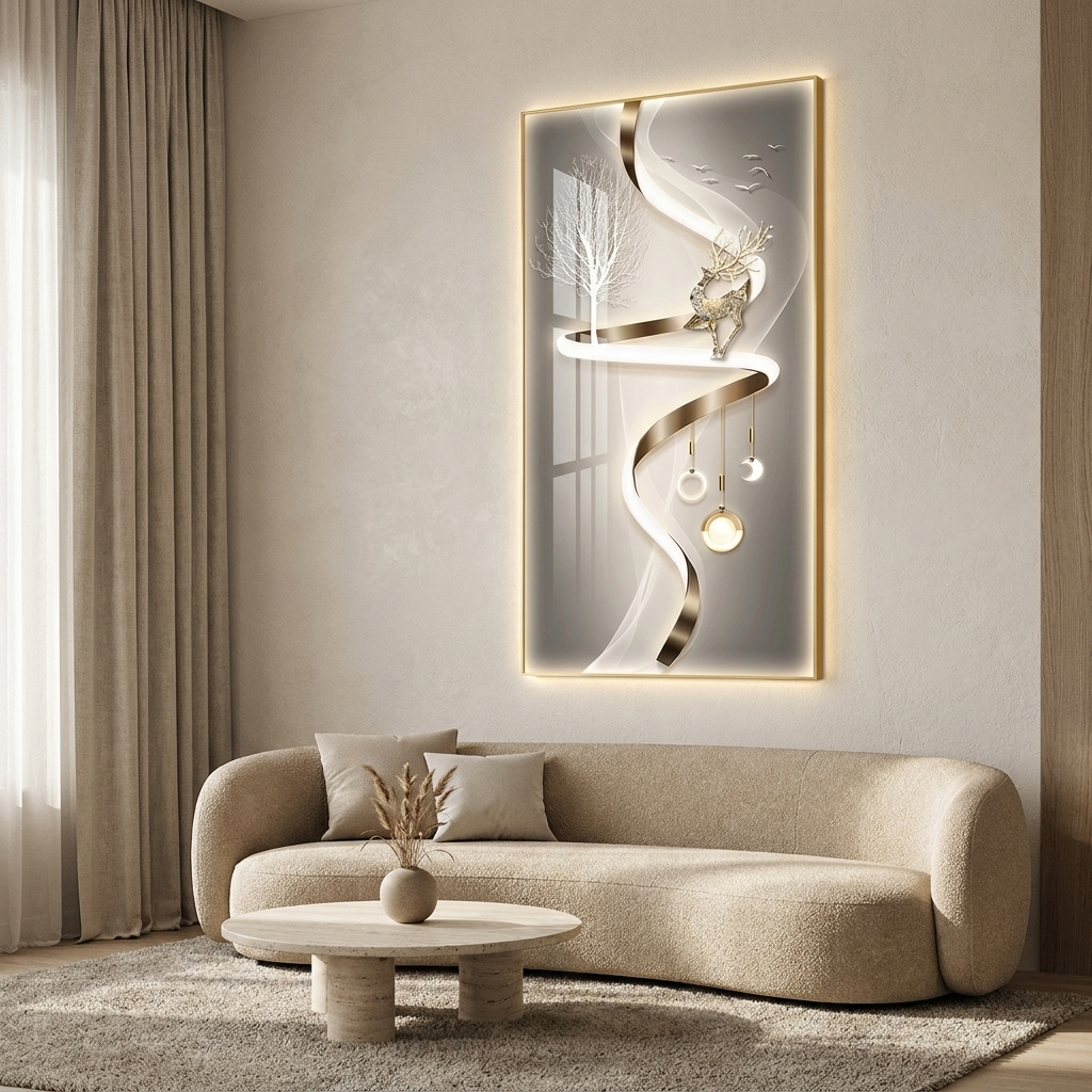 Sienna wall art styled in a living room
