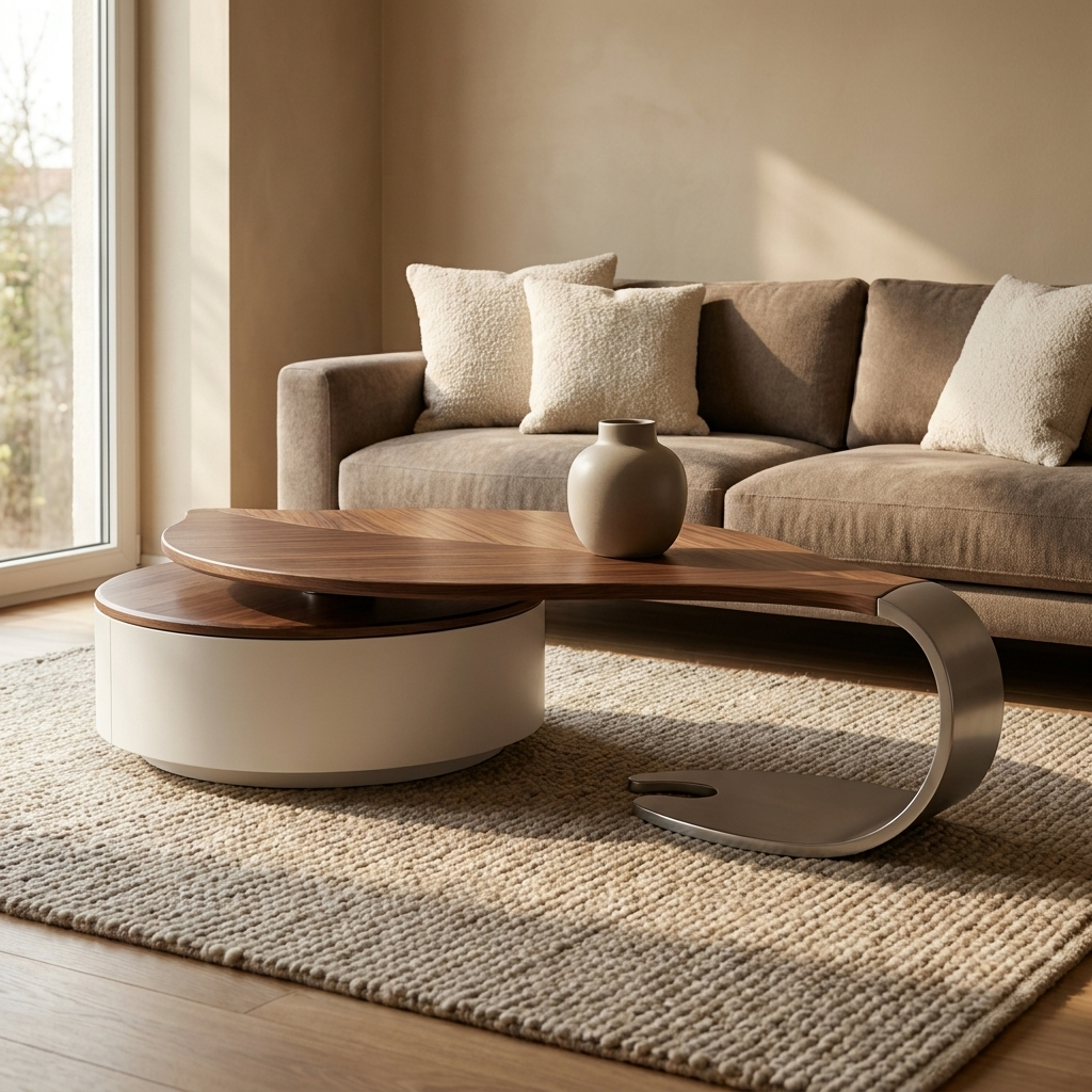 Sirena coffee table styled in a living room