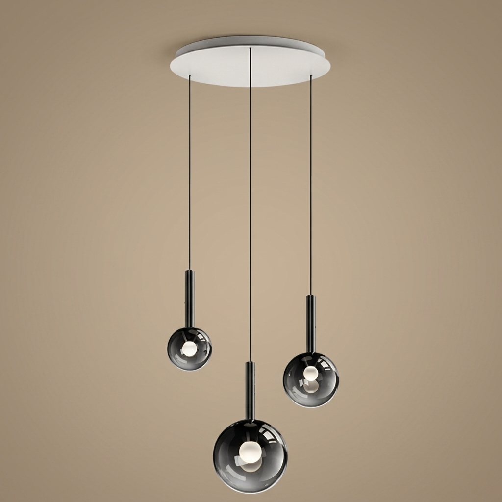 Soleil stair chandelier, 3 heads