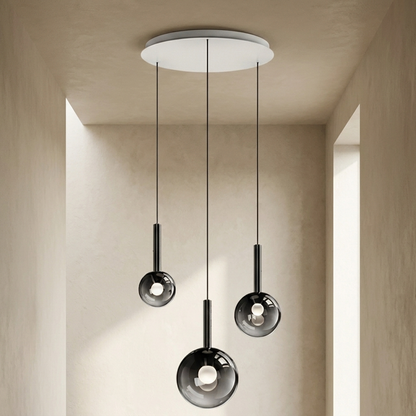 Soleil Stair Chandelier styled in a stairwell