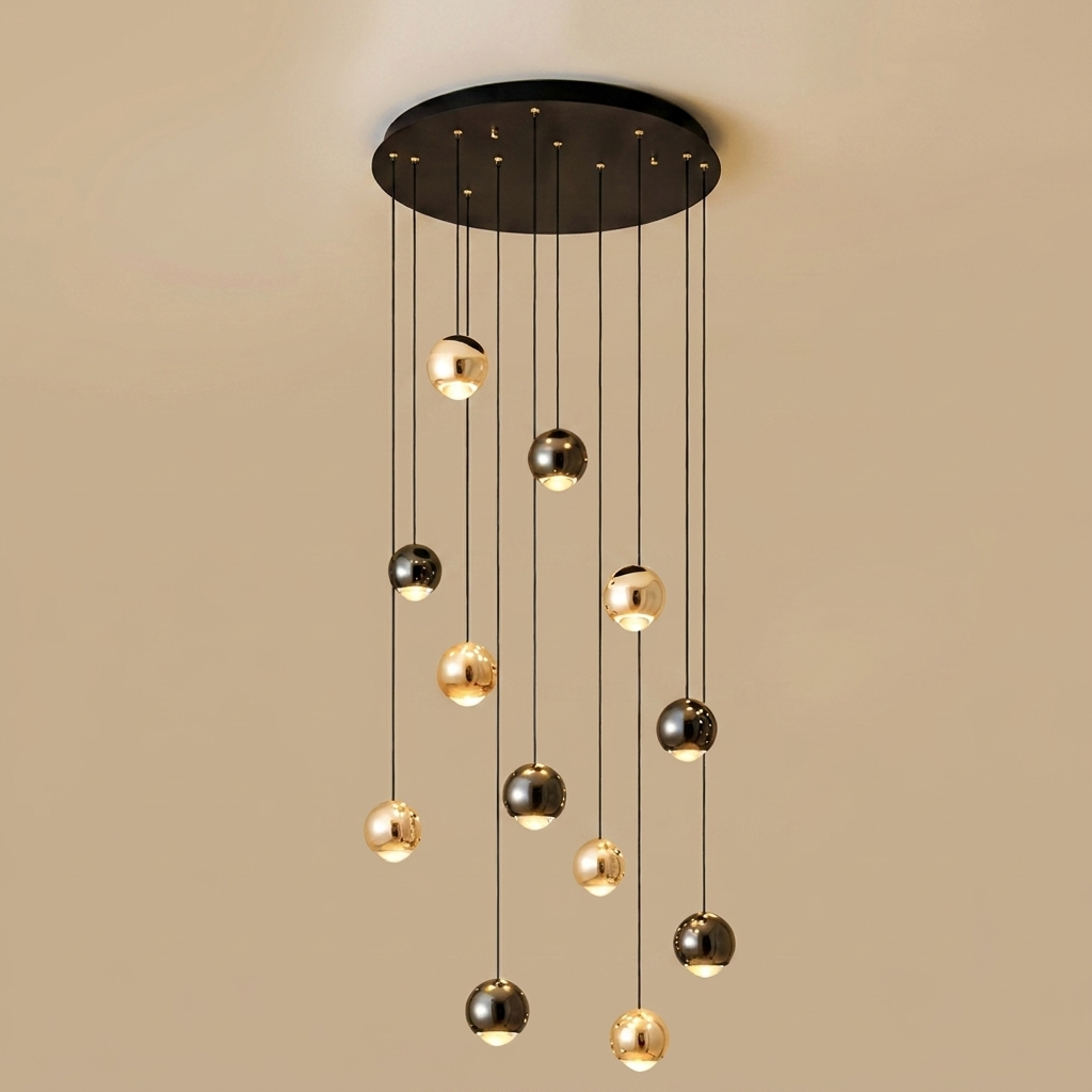 Stella cascade chandelier, 12 droplets