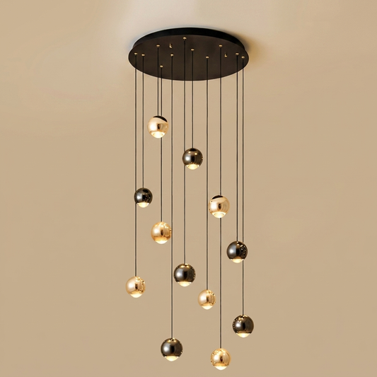 Stella cascade chandelier, 12 droplets