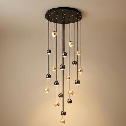 Stella cascade chandelier, 18 droplets