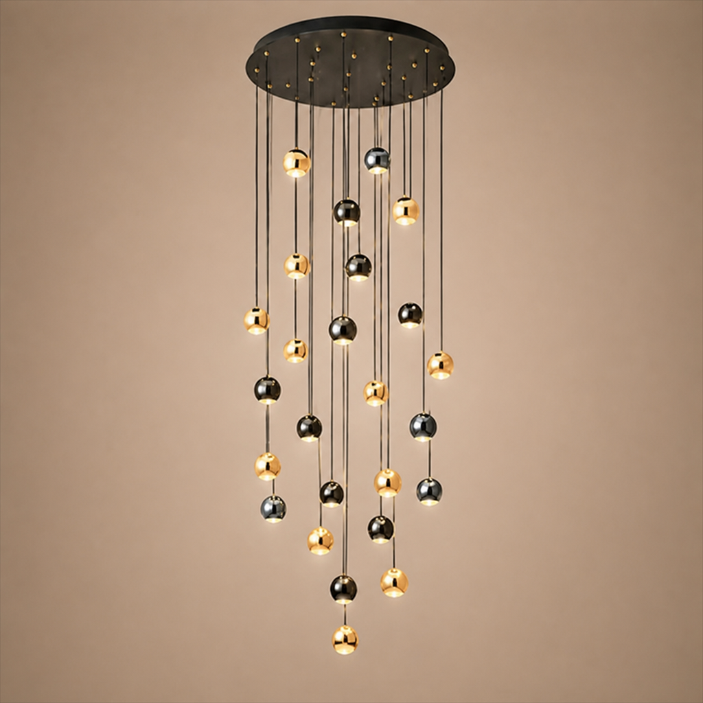 Stella cascade chandelier, 25 droplets