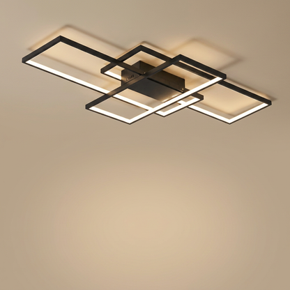 Theron flush ceiling light, black