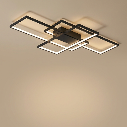 Theron flush ceiling light, black