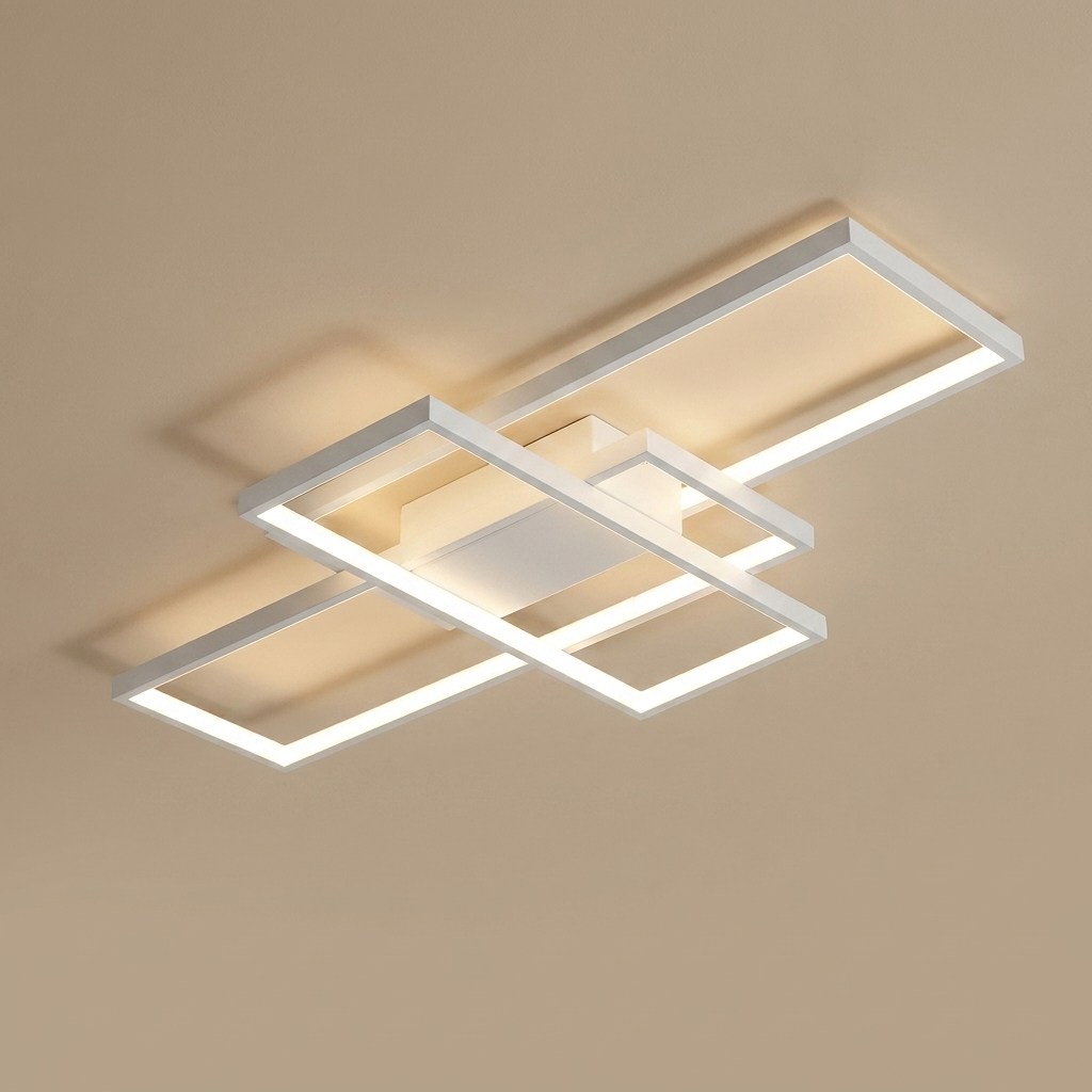 Theron flush ceiling light, white
