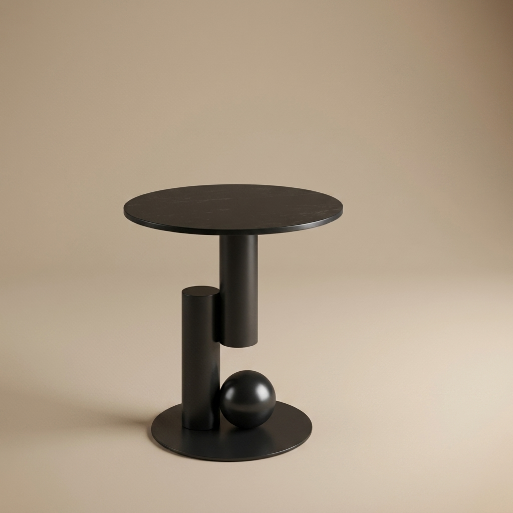 Tondel side table, black