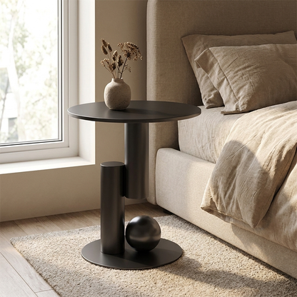 Tondel side table styled in a bedroom