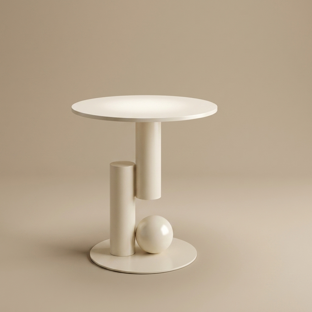 Tondel side table, white