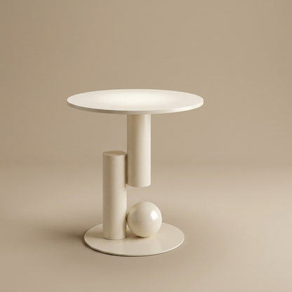 Tondel side table, white
