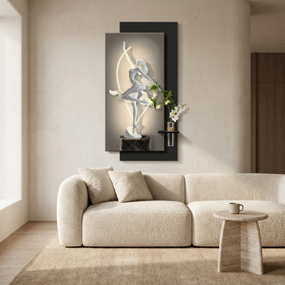 Vance wall art styled in a living room