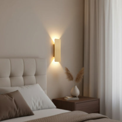 Vesper sconce styled in a bedroom