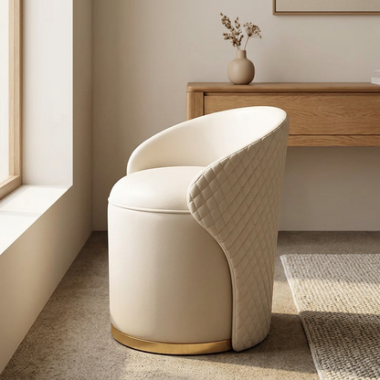 Vivian vanity stool styled in a entry