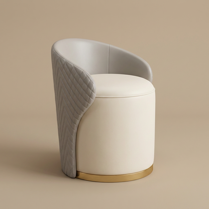 Vivian vanity stool, dove grey