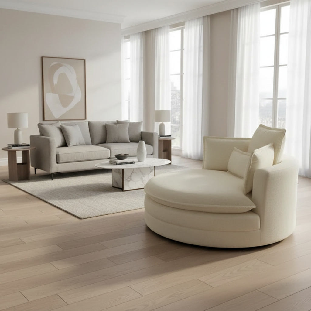 [FIX VARIANT] Phoebe Round Sofa lifestyle 1