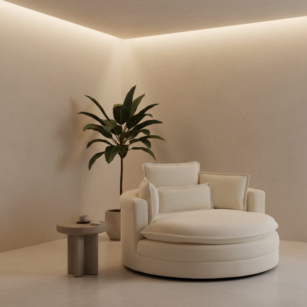 [FIX VARIANT] Phoebe Round Sofa lifestyle 2