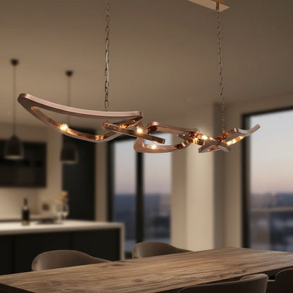 Calix Linear Chandelier - warm adjustable glow